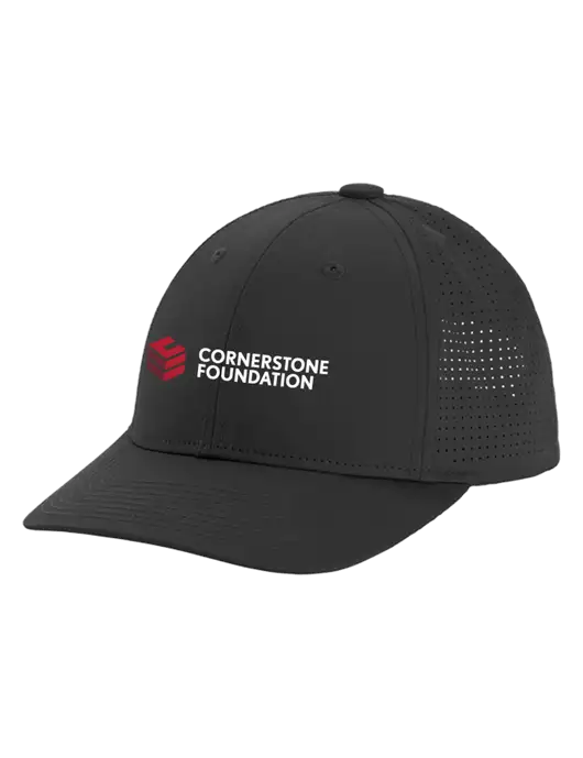 Pro-Cut Structured Snapback with Pinhole Mesh Very Dark Grey Cap w/Cornerstone Foundation logo